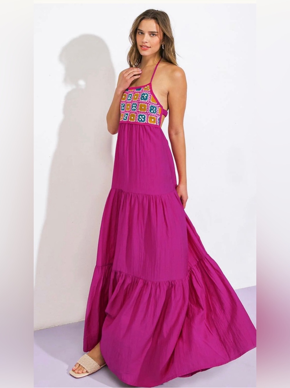 Flying Tomato After Party Woven Maxi Dress Sz S